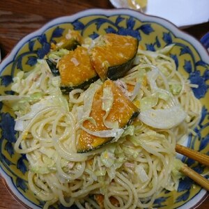 ★”ツナとかぼちゃのスパゲティーサラダ